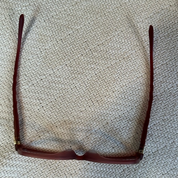 Burberry dark cherry red Matte plaid print rectangular prescription frames - Picture 7 of 10